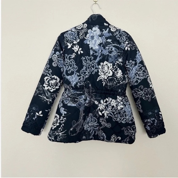Johnny Was Neutra Reversible Floral Parka Puffer Jacket - Picture 7 of 11